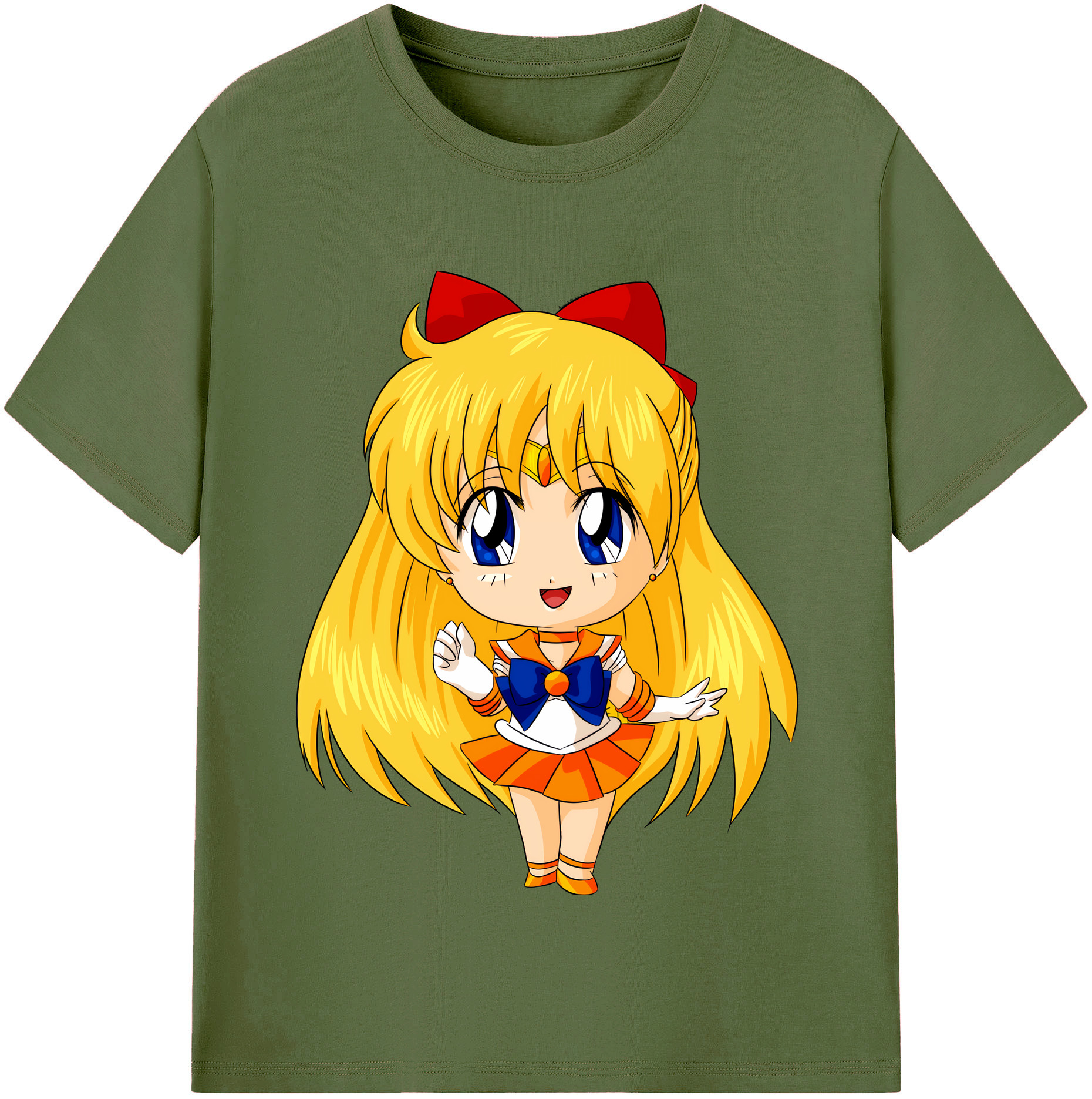 （画像用） 美少女戦士セーラームーン 愛野 美奈子 あいの みなこ Sailor Moon Aino Minako 綿100％半袖Tシャツ（フロントプリント）